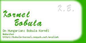 kornel bobula business card