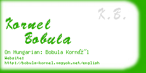 kornel bobula business card